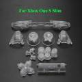 YuXi Transparent Clear Buttons Kit For Xbox One / S Slim / Elite Controller LB RB Bumpers Trigger Button For Xboe Series X S. 