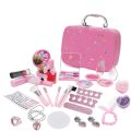 Kids Makeup Set for Girls, Real Washable Non-Toxic Girls Makeup Kit with Cosmetic Bag, Childrens Princess Pretend Play Toys Presents Make Up Birthday Gifts for 3 4 5 6 7 8 9 10 11 12 Years Old Girls. 