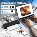 Mini Portable A4 Thermal Printer Bluetooth-compatible Photo PDF Printing Machine Folded Rolls Paper for Office Home Travel. 