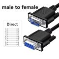 9pin Db9 Serial port Line Rs232 Direct cable Connecting Line Adapter Male To Male/female cross Direct Data Line Extension Cable. 