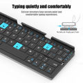 Folding Mini Wireless Keyboard with Stand for Tablet Phone Laptop Bluetooth Keyboard for Android IOS Windows Office Accessories. 