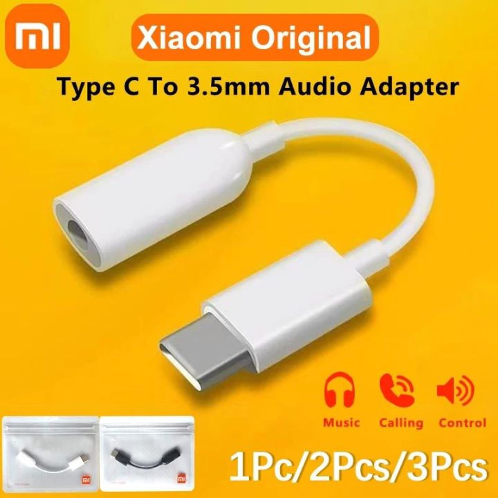 Type C to 3.5mm Aux Audio Adapter for Xiaomi Mi 14 13 Ultra Redmi K60 Poco X6 Pro USB C Headphone Jack Converter, Black, White