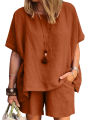 ZANZEA 2024 Summer Two Piece Women Tracksuit Causal Shorts Suits Short Sleeve Shirt Tops Loose Matching Set Oversized Outfits. 