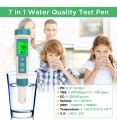 7 in 1 Water Quality Tester Meter Pen Digital LCD PH / TDS / EC / ORP / TEMP / SG / Salinity Test Testing. 