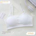 : 100% Cotton Girls' Underwear, Strapless Tank Tops for Growing Schoolgirls, Lightweight Teen Bras, Children's Bras. 