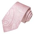 Hi-Tie Dusty Pink Paisley Men Fashion Necktie Handkerchief Cufflinks for Tuxedo Accessory Classic Luxury Tie for Man .