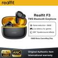 Realfit F3 ANC Active Noice Cancellation Bluetooth Earphones ENC Call HIFI Stereo Superb Bass Wireless Earbuds With Gaming Mode, Lenovo. 