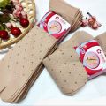 Pack of 3 Ladies Dot Print Thumb Socks - High-Quality Fabric. 