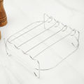 Outdoor grill set with skewers square air fryer grill steamer stainless steel barbecue bracket.