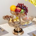 Rotating Dry Fruit Plate Rack Fruit plate living room household modern creative tea table light luxury. 