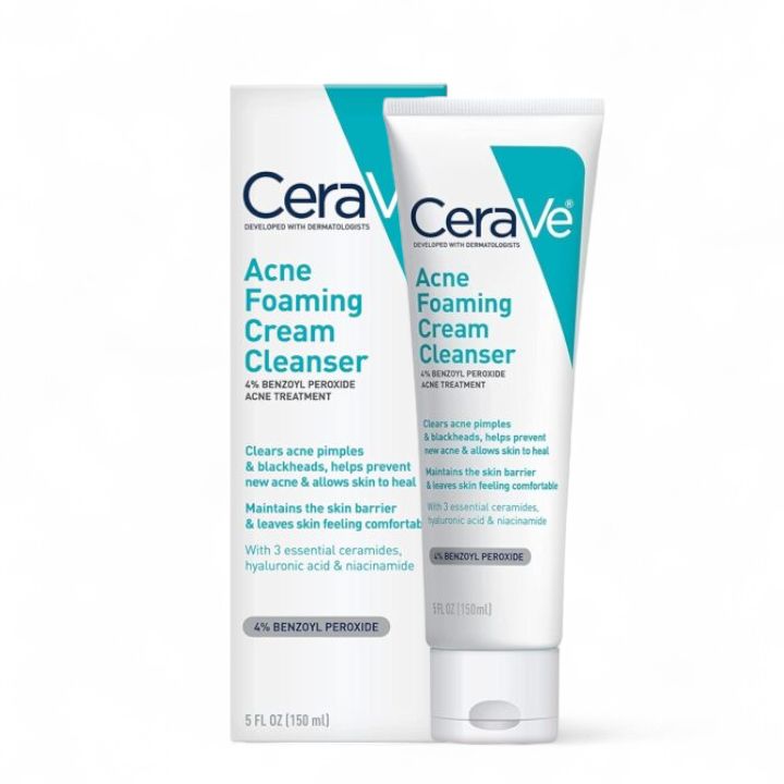 CeraVe Acne Foaming Cream Cleanser – 150ml (USA) | Salicylic Acid ...