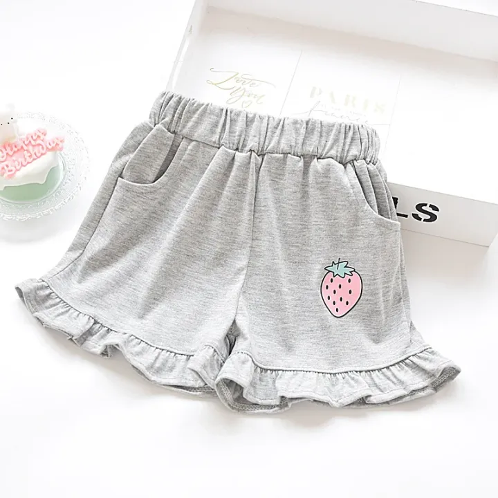 Kids%20Shorts%20Strawberry%20Printed%20Lace%20Baby%20Shorts%20Toddler%20Summer%20Clothes%20for%20Girls%202%20To%207%20Years%20Kids%20Shorts%20-%20Image%207