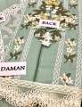 Crimsonn 3Pcs Chickenkari Embroidered Suit with Organza Embroidered Dupatta & Lawn Trouser. 