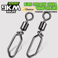 Fishing Swivels Snap 15~60Pcs Hooked Snap Stainless Steel Fishing Rolling Barrel Swivel Fishing Lure Connector Interlock Snap.