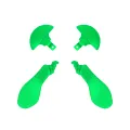 Replacement Thumbsticks Joysticks Cap For PS5 Edge Dualsense Controller and 4 Paddles Green Color. 