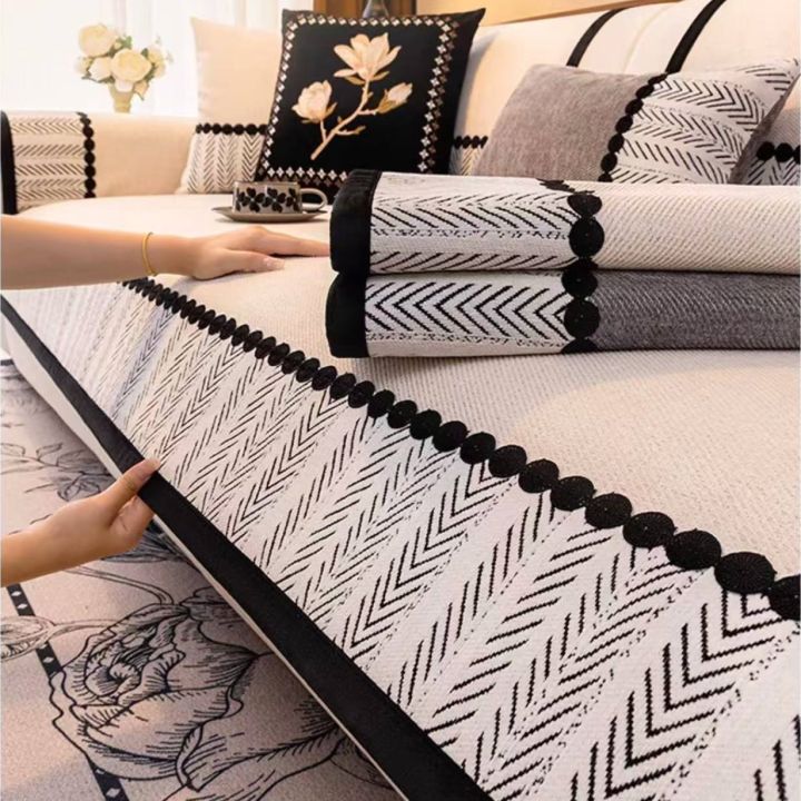 Contrast%20Hem%20Twill%20Chenille%20Sofa%20Cover%20for%20All%20Seasons%20Living%20Room%20Non-slip%20Sofa%20Seat%20Cover%20Couch%20Slipcover,%20Sofa%20Towel%20-%20Image%205