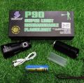 P90 Rechargeable LED Flashlight Torch. 