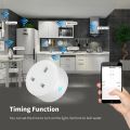 16/20A Smart Wifi Plug UK Wireless Control Socket Outlet with Energy Monitering Timer Function Works with Tuya Alexa  Home. 