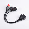 3 IN 1 Motorcycle Connector Cable For Yamaha 3pin 4pin for Honda 6pin OBD2 Cable Adapter OBD 2 Extension Cable. 