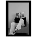 A4 size photo frame (white-black) minimalist photo frame table photo frame wall photo frame photo props. 