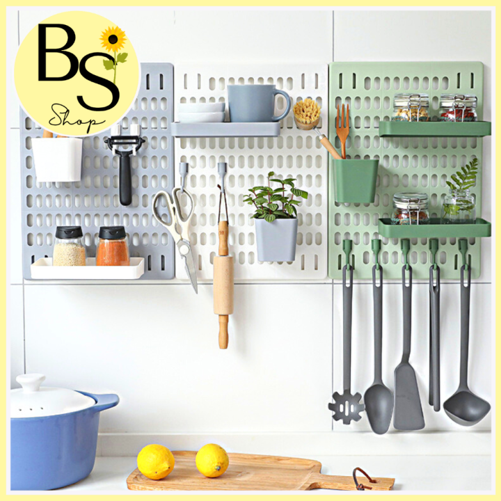 Bsshop wall shelf board wall hanging parts can be DIY DIY DIY self-drilling wall Green