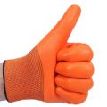 Full Pvc Coated Construction Safety Hand Gloves Industrial | Domestic Hand Gloves- Orange. 