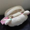 New Cute Rilakkuma Bear Girl Plush Elliptical Stereoscopic Makeup Bag Portable Storage Bag Cute Cartoon Easy Bear Bear Storage W. 