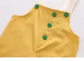 Ready to ship high quality 0-5 years old kids clothes set cotton children clothing + bib fashion kids set of 2. 