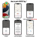 Mini Smart Tag Bluetooth GPS Locator Anti Lost iTag Works with iOS Find My App Global Positioning Tracker for Car Key Wallet Pet. 