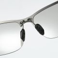 Semi Rimless Metal Frame Men Driving Sunglasses Fishing Waterpoof Polarized Sunglasses. 