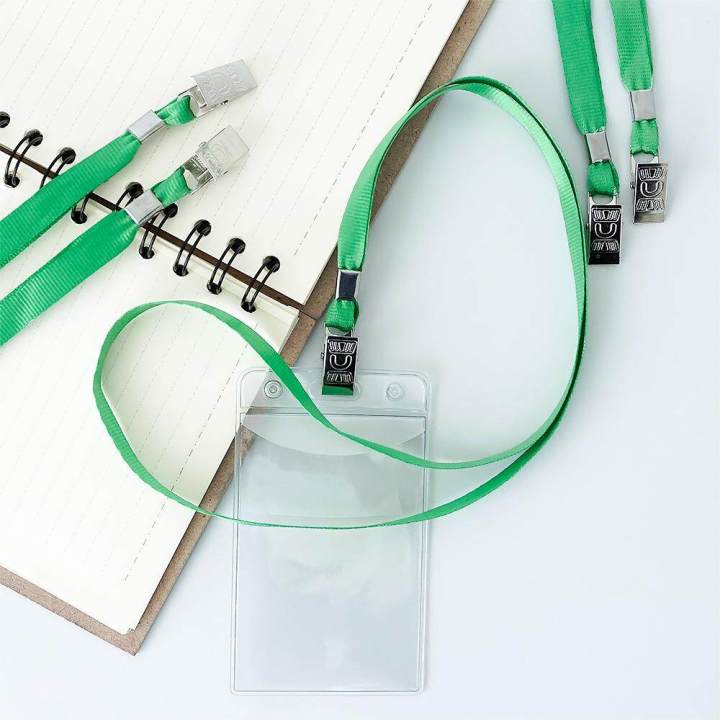 Office2art%20PM10%20fabric%20card%20neck%20strap%2010mm.%20Green%20(100/pack)%20card%20neck%20strap%20badge%20iron%20badge%20employee%20badge%20holder%20student%20name%20badge%20student%20name%20badge%20-%20Image%204