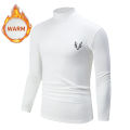 1/3 Pcs Men's White BottoMing Small Turtleneck Shirt In Autumn And Winter Casual Joker Fashion Long Sleeve T-Shirt Teenagers War. 