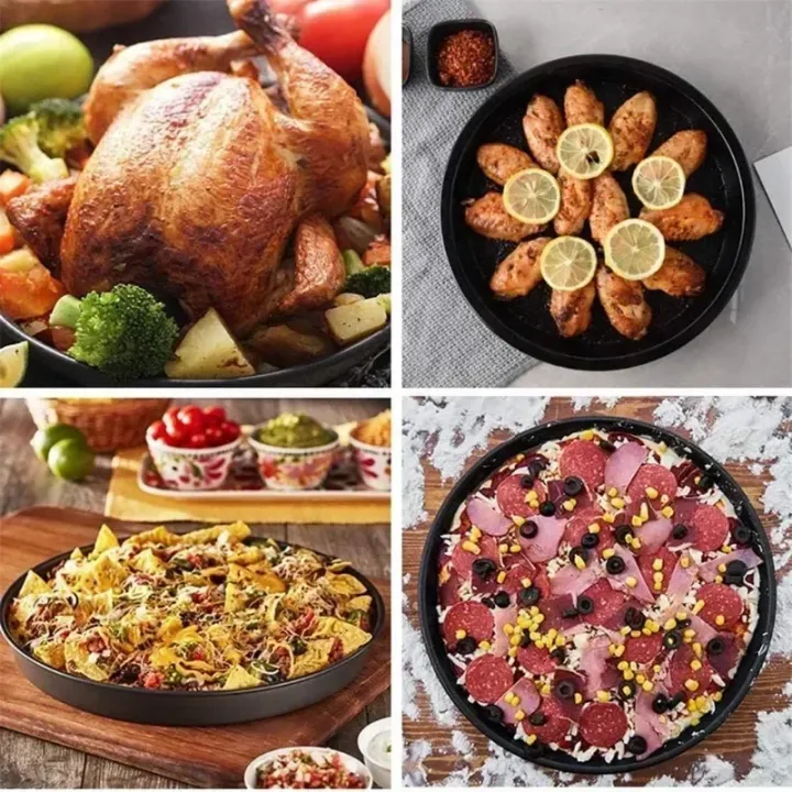 8/9/10%20Inch%20Round%20Pizza%20Pan%20Microwave%20Oven%20Pan%20Chip%20Tray%20Dish%20Carbon%20Steel%20Non-stick%20Mold%20Baking%20Tools%20Kitchen%20Accessories%20-%20Image%205