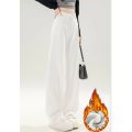 Winter Girls Fleece Thermal High Waist Jeans Female Snow Warm Plush Denim Pants Lady Casual Daily Straight Leg Trousers. 