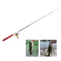 Fishing Rod Reel Combo Kit Set Mini Telescopic Portable Pocket Pen Fishing Rod Pole + Reel Aluminum.