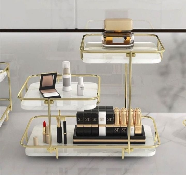 Beauty Table Rack Makeup Storage Rack, Cosmetic Storage Shelf, Makeup Organizer, Dressing ...