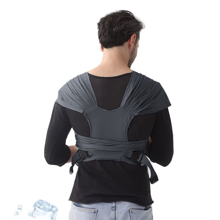 Adjustable%20Baby%20Carrier%20with%20Breathable%20Cotton%20And%20Mesh%20Fabric%20for%20Both%20Mother%20And%20Baby%20Comfortable%20Soft%20Babywearing%20Wrap%20-%20Image%202