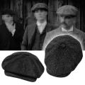 Retro Newsboy Caps Men Octagonal Hats British Painters Hats Autumn Winter Berets Herringbone Flat Caps Hip Hop Berets gorras. 
