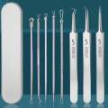 1/3/8PCS stainless steel blackhead removal tool kit, blackhead clip, tweezers, beauty face blackhead remover, acne needle tool.
