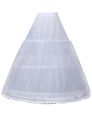 3 Hoop Crinoline Petticoat Skirt for Women Under Dress Long Half Slips Underskirt for Wedding Dresses Ball Gowns Tutu White.