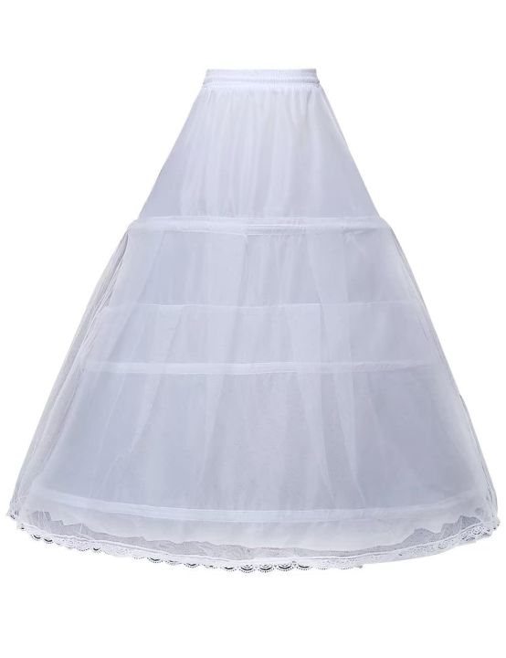 3%20Hoop%20Crinoline%20Petticoat%20Skirt%20for%20Women%20Under%20Dress%20Long%20Half%20Slips%20Underskirt%20for%20Wedding%20Dresses%20Ball%20Gowns%20Tutu%20White%20-%20Image%202