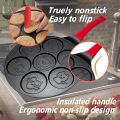 7 Cups Pancakes Egg Frying Pans Durable Non-stick Pan Holes Cooking Egg Ham Pans Pancake Maker Pan Cookware Mini Crepe Maker. 