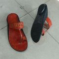 Ladies Leather Flat Slippers. 