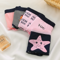 5-Piece Striped Printed Women's  Triangle Pants, Mid Waist Elastic Breathable Underwear, Thin Women's Summer Underwear. 