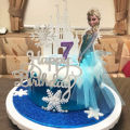 Disney Princess Cake Decoration Frozen Cake Cupcake Toppers Cake Flag for Baby Shower Happy Birthday Supplies Party Cake Decor. 