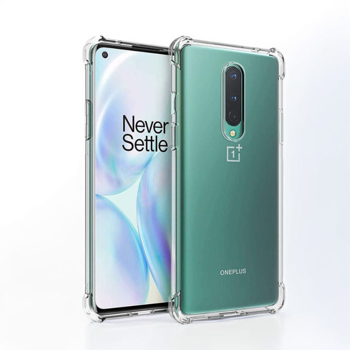 OnePlus 8 Soft TPU Clear Silicone Back Cover Shockproof Dustproof Protective Case