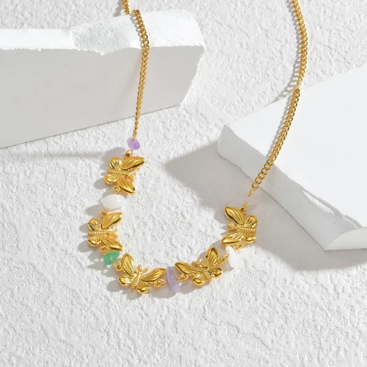 Kissmoon%20Trendy%20Charms%20Butterfly%20With%20Colorful%20Stone%20Stainless%20Steel%20Necklace%20for%20Women%20Brithday%20Party%20Necklace%20Jewelry%20-%20Image%205