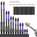 Magnetic Anti Slip Threaded Drill Bit, Shockproof,sixteen Rods,alloy Steel Drill Bit,suitable for Power Tools,6 Pieces 12 Pieces. 