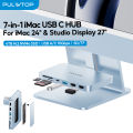 PULWTOP USB C Hub for iMac 24 inch M1/M3/M4, with NVMe SATA SSD Enclosure, USB A/C 10Gbps, 2 X USB A 2.0, SD/TF. 