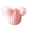 Cute Pompom Baby Hat Warm Winter Knitted Kids Baby Girl Boy Beanie Cap Solid Outdoor Infant Toddler Children Hat Bonnet. 